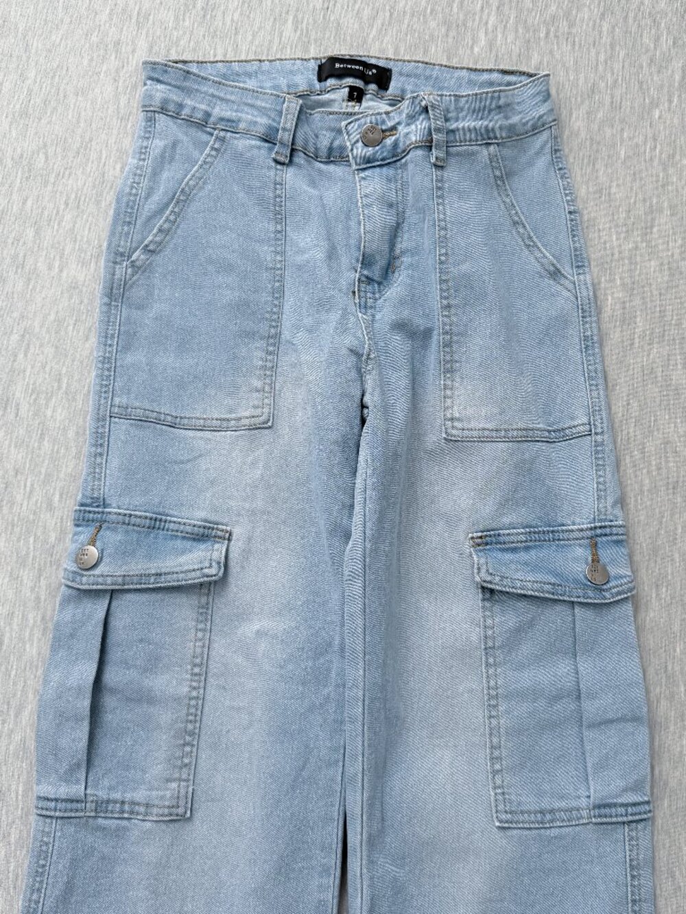 Between Us Light Wash Cargo Jeans